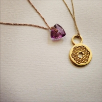 Flower of life with amethyst trillion