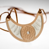 Flower of Life with featherfern background